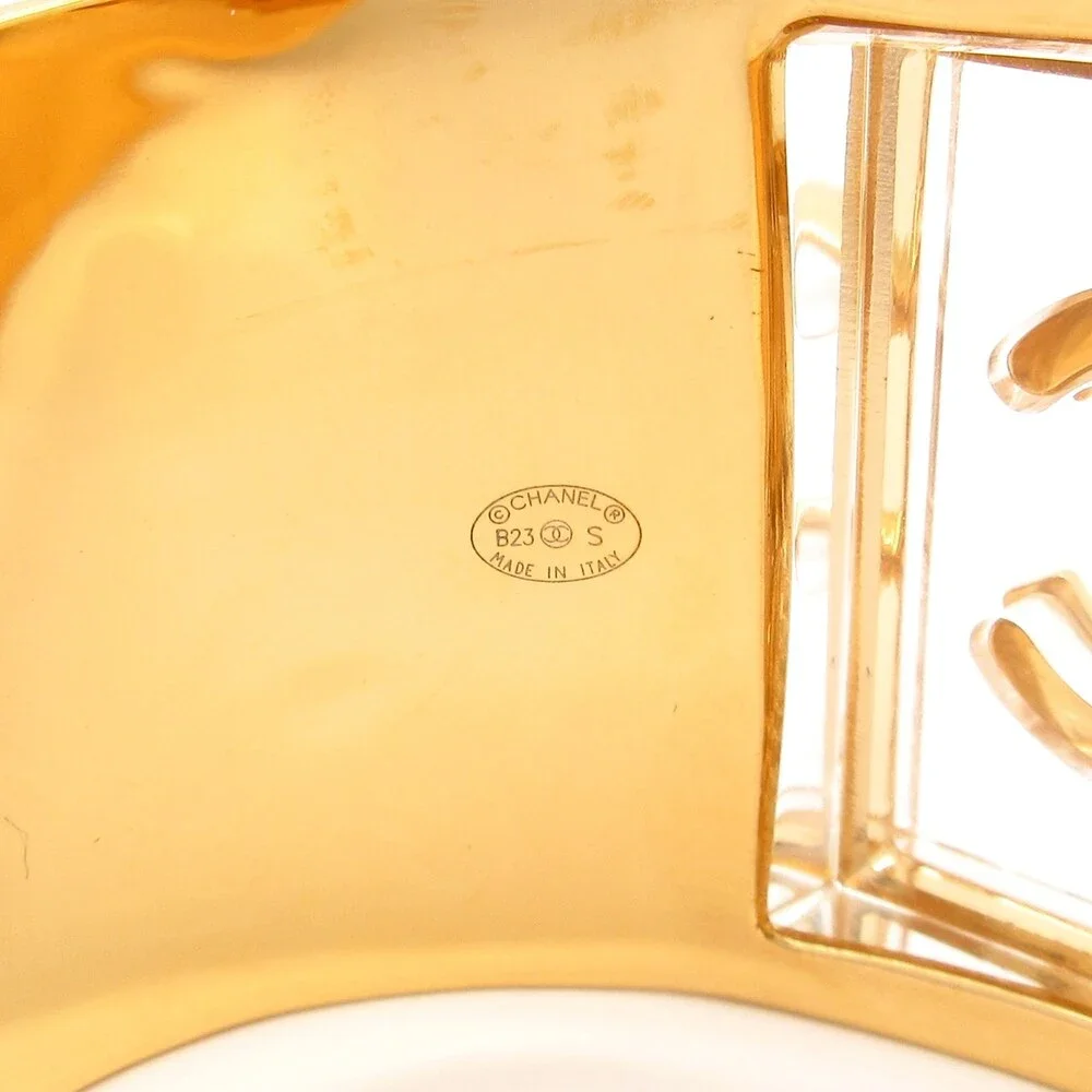 Chanel Coco Bangle Gold Clear Hardware Resin